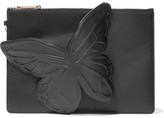 Thumbnail for your product : Sophia Webster Flossy Embellished Leather Clutch - Black