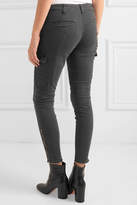 Thumbnail for your product : J Brand Houlihan Cropped Stretch-cotton Twill Skinny Pants - Anthracite
