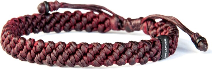 Rainbow Rope Bracelet Waxed Cord & Stainless Steel, Harbour UK Bracelets