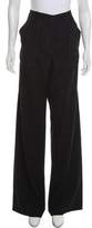 Thumbnail for your product : BY. Bonnie Young High-Rise Flared Wool Pants Navy BY. Bonnie Young High-Rise Flared Wool Pants