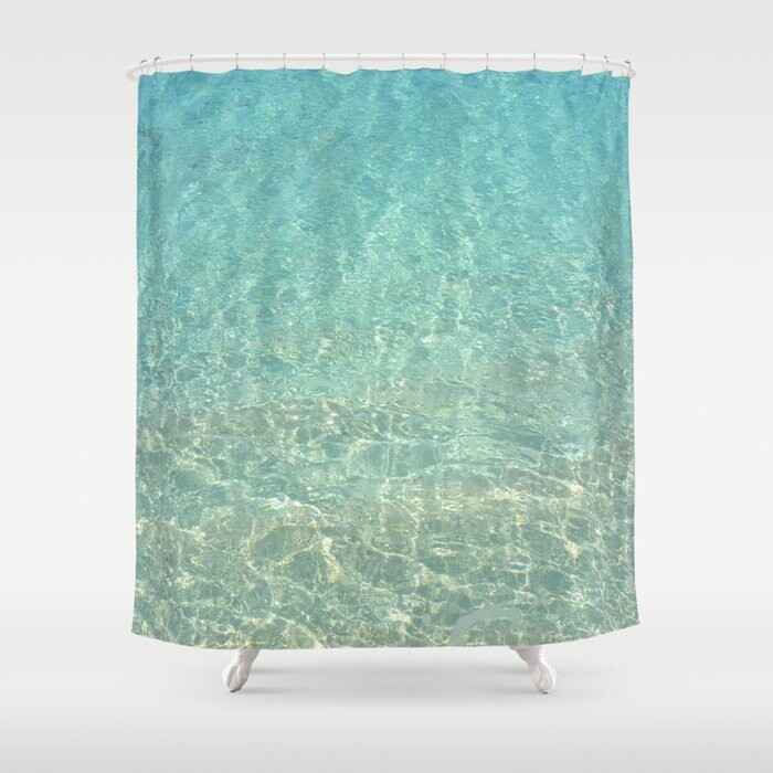 Society6 Colors of the Sea Water - Clear Turquoise Shower Curtain -  ShopStyle