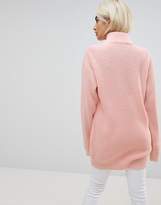 Thumbnail for your product : Glamorous Petite Relaxed Sweater With Cut Out High Neck