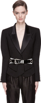 Thumbnail for your product : Balmain Black Satin Collar Blazer