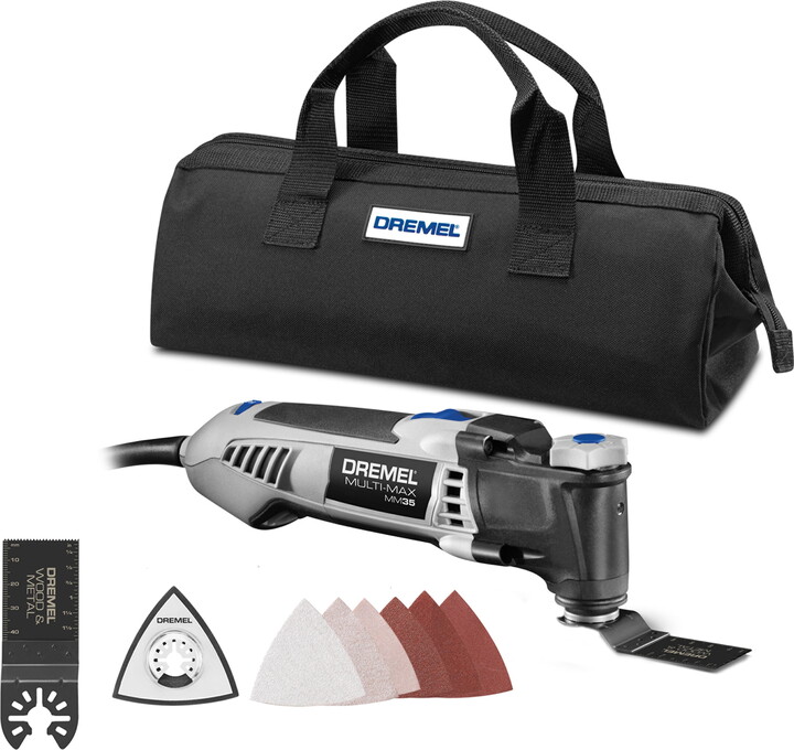 Dremel Multi-Max MM35-02 3.5 Amp Variable Speed Corded Oscillating Multi-Tool Kit with 7 Accessories and Storage Bag