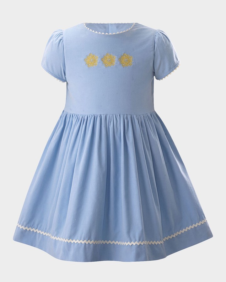 Rachel Riley Girl's Snowflake Embroidered Dress, Size 2-10