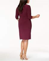 Thumbnail for your product : Love Squared Trendy Plus Size Cutout Faux-Wrap Dress