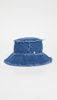 Thumbnail for your product : Jocelyn Cotton Canvas Bucket Hat with Frayed Edges