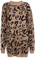 Thumbnail for your product : Goodnight Macaroon 'Sophia' Leopard Print Long Sweater Dress (4 colors)
