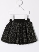 Thumbnail for your product : John Richmond Junior Leopard Logo-Print Waistband Skirt