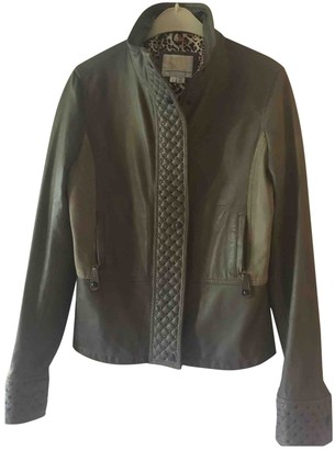 Sara Berman Grey Leather Leather Jacket for Women
