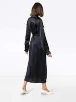 Thumbnail for your product : A_Plan_Application tie-waist satin shirtdress