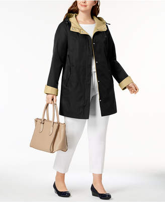 Jones New York Plus Size Colorblocked Raincoat