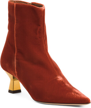 TJMAXX Heeled Booties For Women, Leather/Gold