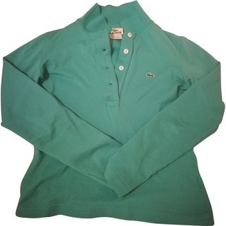 Lacoste Green Cotton Top for Women
