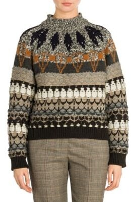Caxton Half Zip Contraste Bleu Tuyau Coude Ourlet 100% Laine Brown Sweater 