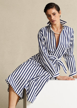 Ralph Lauren Striped Cotton Shirtdress - ShopStyle Day Dresses