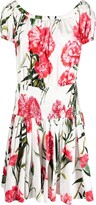Thumbnail for your product : Dolce & Gabbana Carnation-print flared minidress