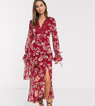 dark pink maxi dress