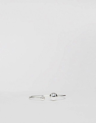 ASOS Sterling Silver Fine Open Bead Ring