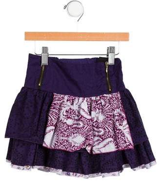 Catimini Girls' Flared Floral Skirt