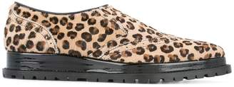 Sacai leopard print slip-on oxfords