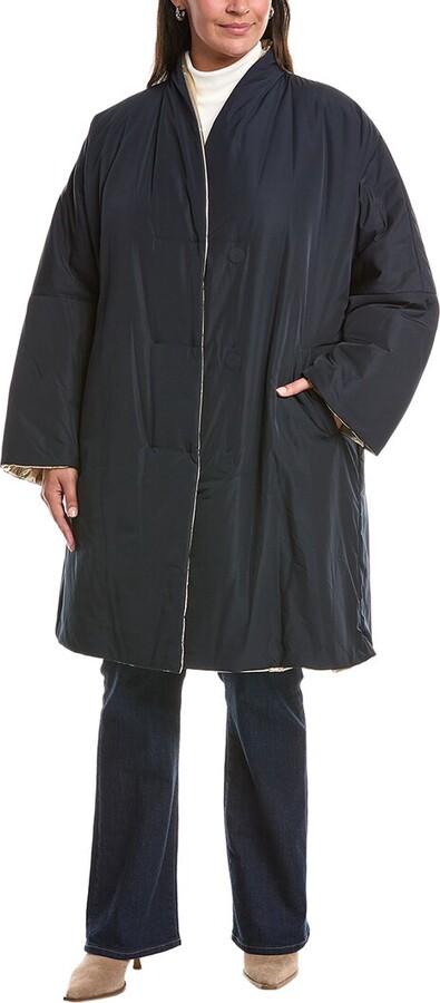 Marina Rinaldi Plus Rugiada Quilted Coat