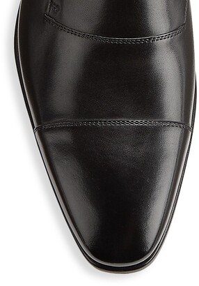 Paul Stuart Giordano Monk-Strap Leather Shoes