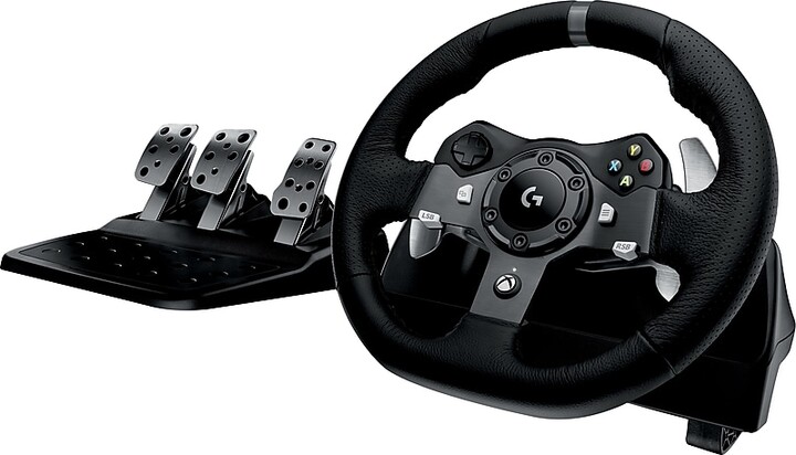 Logitech G G920 Driving Force 941-000121 Gaming Steering Wheel Xbox One & PC, Cable, Black