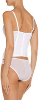 Thumbnail for your product : La Perla Greta Tulle-Paneled Stretch-Satin Bustier