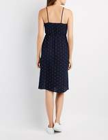 Thumbnail for your product : Charlotte Russe Polka Dot Tie-Front Midi Dress