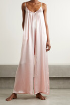 Thumbnail for your product : POUR LES FEMMES Silk-charmeuse Jumpsuit - Pink