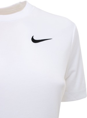 Nike Logo Print Slim Cropped Jersey T-shirt