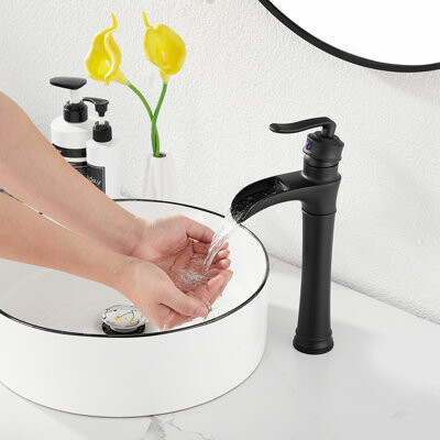 UFINE Single Hole Bathroom Faucet with Drain Assembly