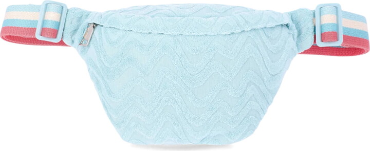 No Boundaries Women’s Beach Terry Cloth Fanny Pack, Teal Wave