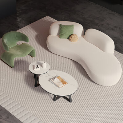 KANGLY Curvy sofa tea table combination