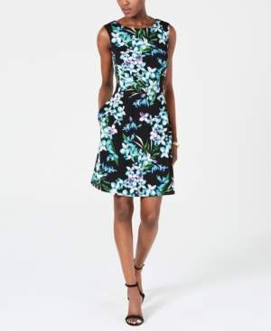 Connected Floral-Print Fit & Flare Dress
