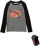 Thumbnail for your product : Puma Long Sleeve Raglan Tee & Low Cut Socks Set (Big Boys)