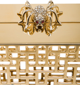 Thumbnail for your product : Charlotte Olympia Lattice Pandora Clutch in Gold