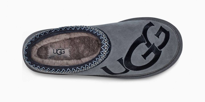 Ugg men's tasman logo suede stores Clearance