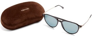 Tom Ford Eyewear - Carlo Aviator Acetate Sunglasses - Black