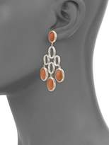 Thumbnail for your product : John Hardy Bamboo Peach Moonstone & Sterling Silver Chandelier Earrings