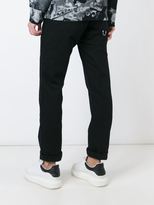 Thumbnail for your product : Hood by Air logo print straight leg trousers