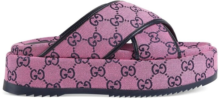 multicolor platform sandals