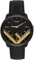 Thumbnail for your product : Fendi Black & Gold Run Away 'F is Fendi' Watch