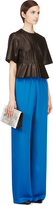Thumbnail for your product : Thierry Mugler Cerulean Blue Wide Leg Pants