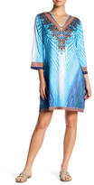 Thumbnail for your product : La Moda Printed Rhinestone Embellished Cover Up Dress