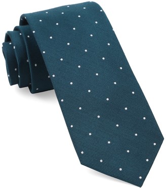 Tie Bar Dotted Report Teal Tie