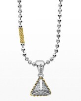Thumbnail for your product : Lagos KSL Lux Diamond Silver & 18k Gold Pyramid Pendant Necklace