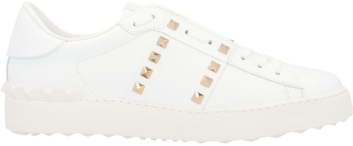 valentino white studded sneakers