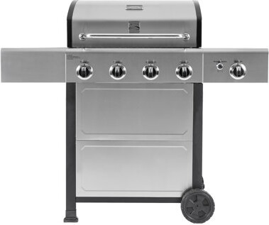 Kenmore 4-Burner Freestanding Open Cart Propane Gas Grill with Side Burner